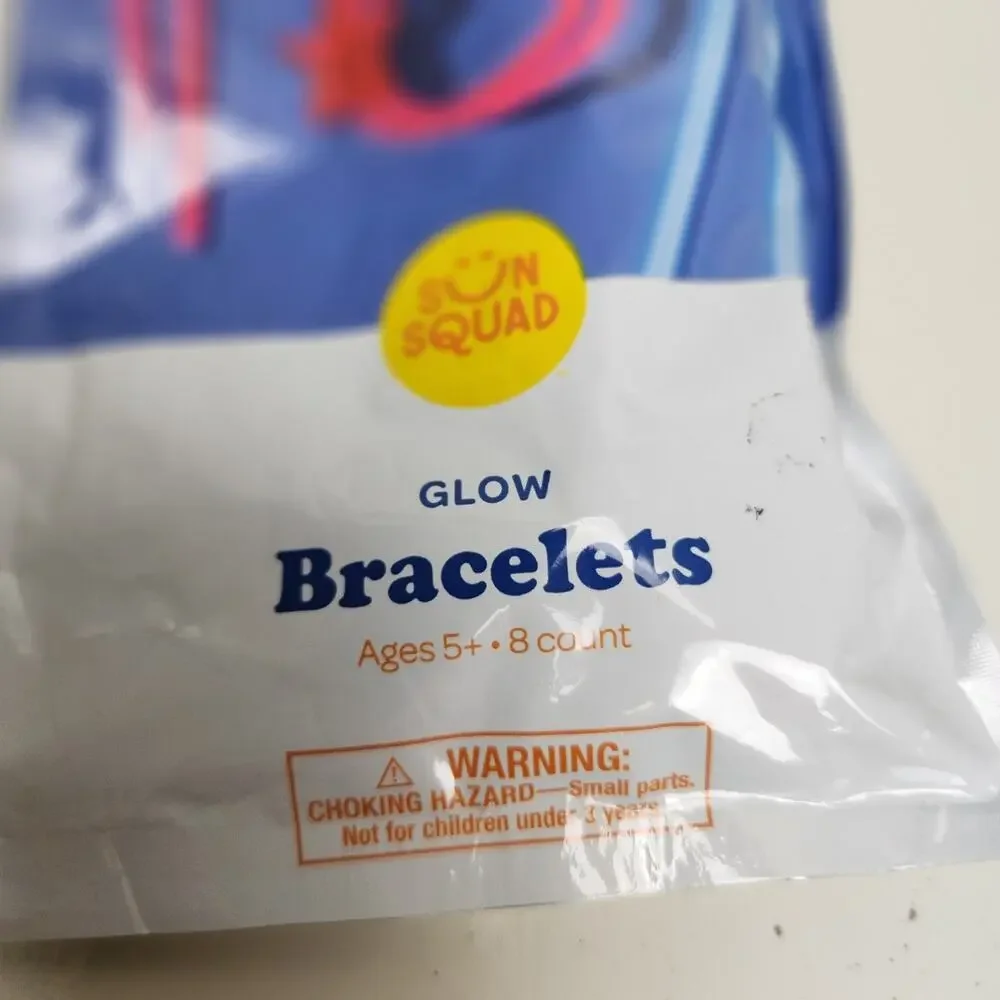 Target Sun Squad Brand 8ct Patriotic Star Glow Bracelets Ages 5+